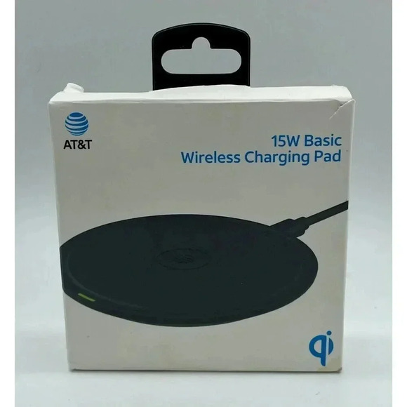 AT&T 15W Fast Charge Wireless Charging Pad Black New - Picture 1 of 9